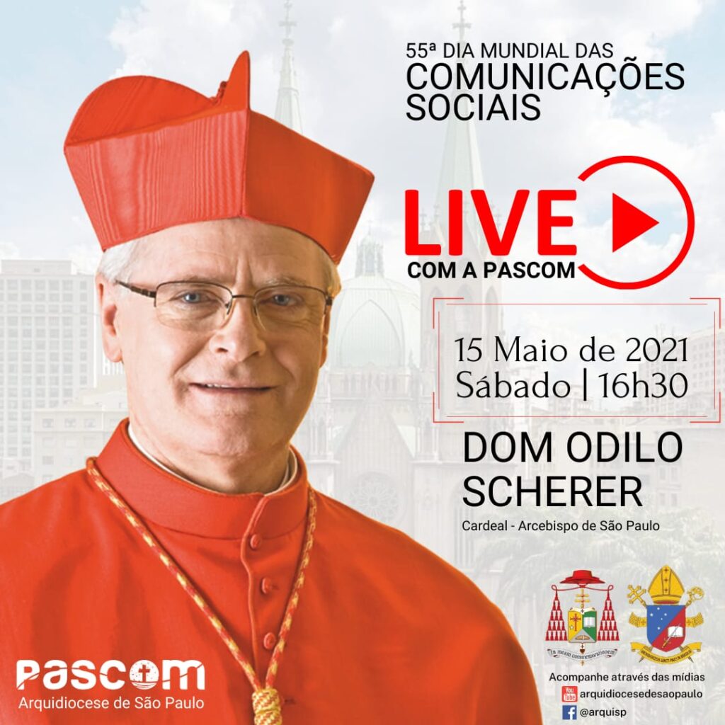 Cardeal Scherer participa de live com a Pascom arquidiocesana - Jornal O São Paulo