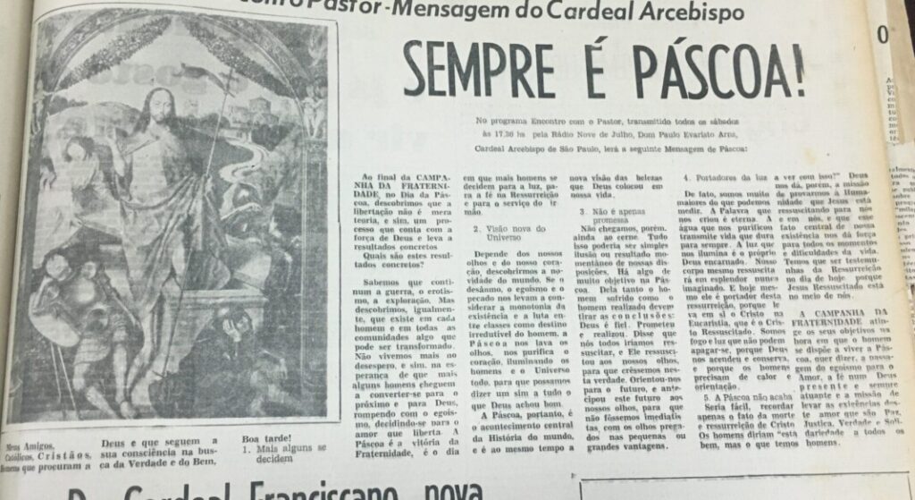 Dom Paulo na seção ‘Encontro com o Pastor’: 1970 – 1998 - Jornal O São Paulo
