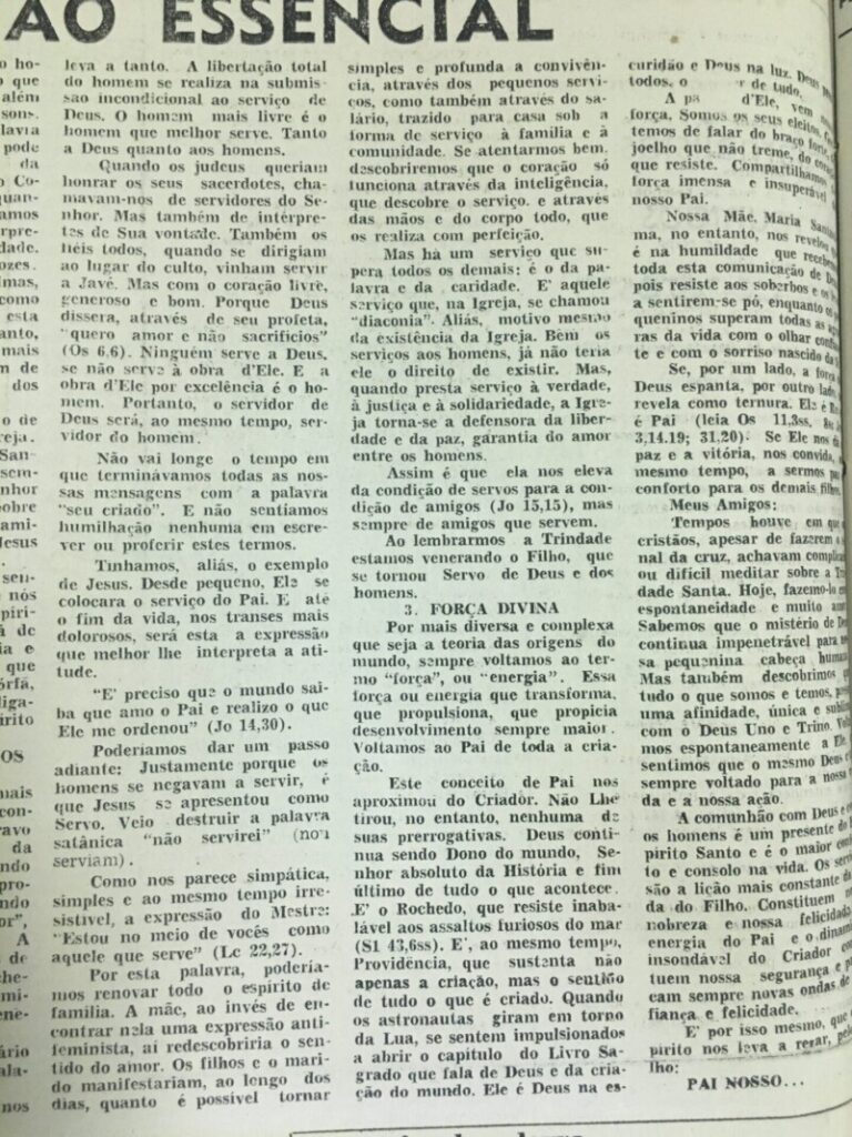Dom Paulo na seção ‘Encontro com o Pastor’: 1970 – 1998 - Jornal O São Paulo