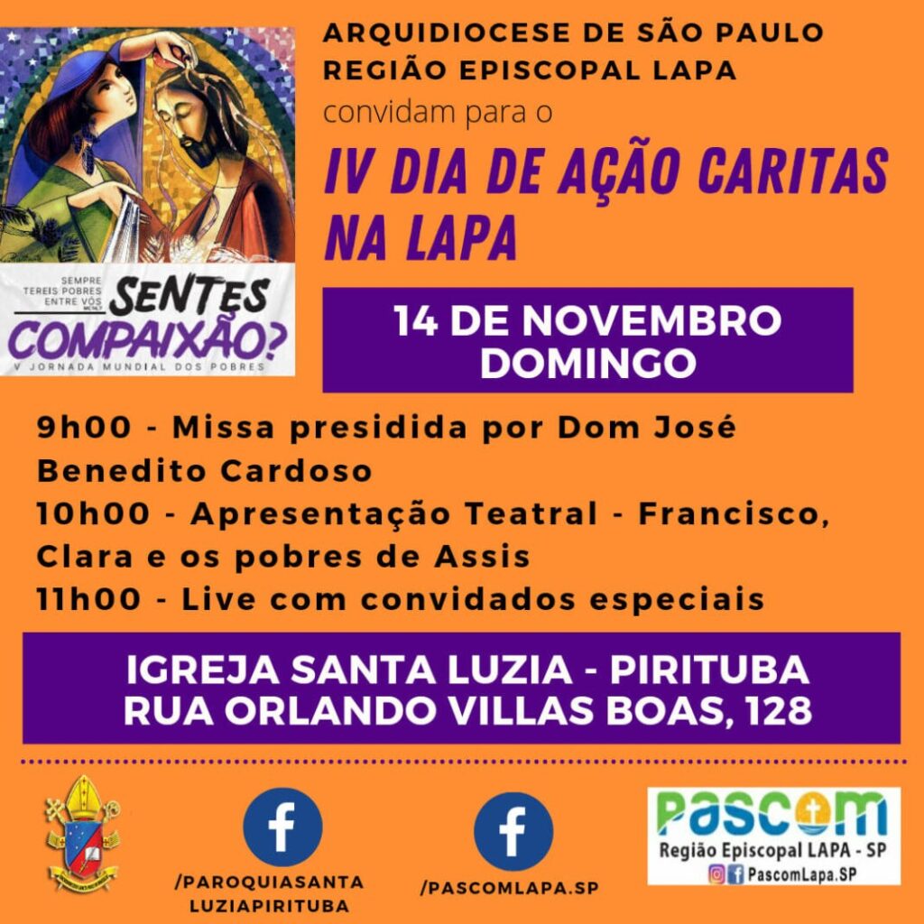 Regiões episcopais organizam ações para o Dia Mundial dos Pobres - Jornal O São Paulo