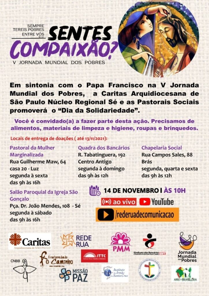 Regiões episcopais organizam ações para o Dia Mundial dos Pobres - Jornal O São Paulo