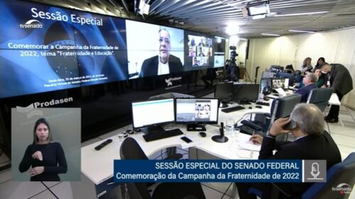 Senado Federal realiza uma sessão especial na modalidade online para comemorar a Campanha da Fraternidade 2022 - Jornal O São Paulo