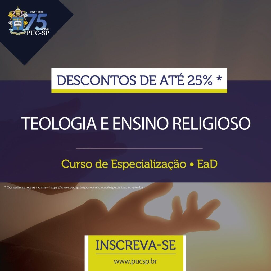 Especialização em Teologia e Ensino Religioso está com inscrições abertas - Jornal O São Paulo