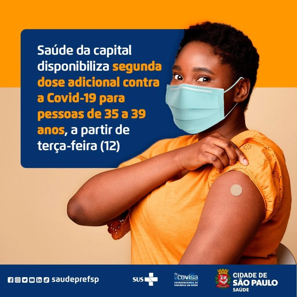 Capital paulista passa a aplicar 2a dose de reforço contra a COVID-19 para maiores de 35 anos - Jornal O São Paulo