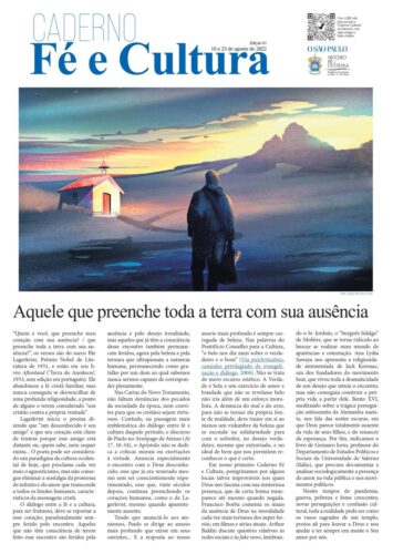 Tem novidade no O SÃO PAULO: Caderno Fé e Cultura - Jornal O São Paulo