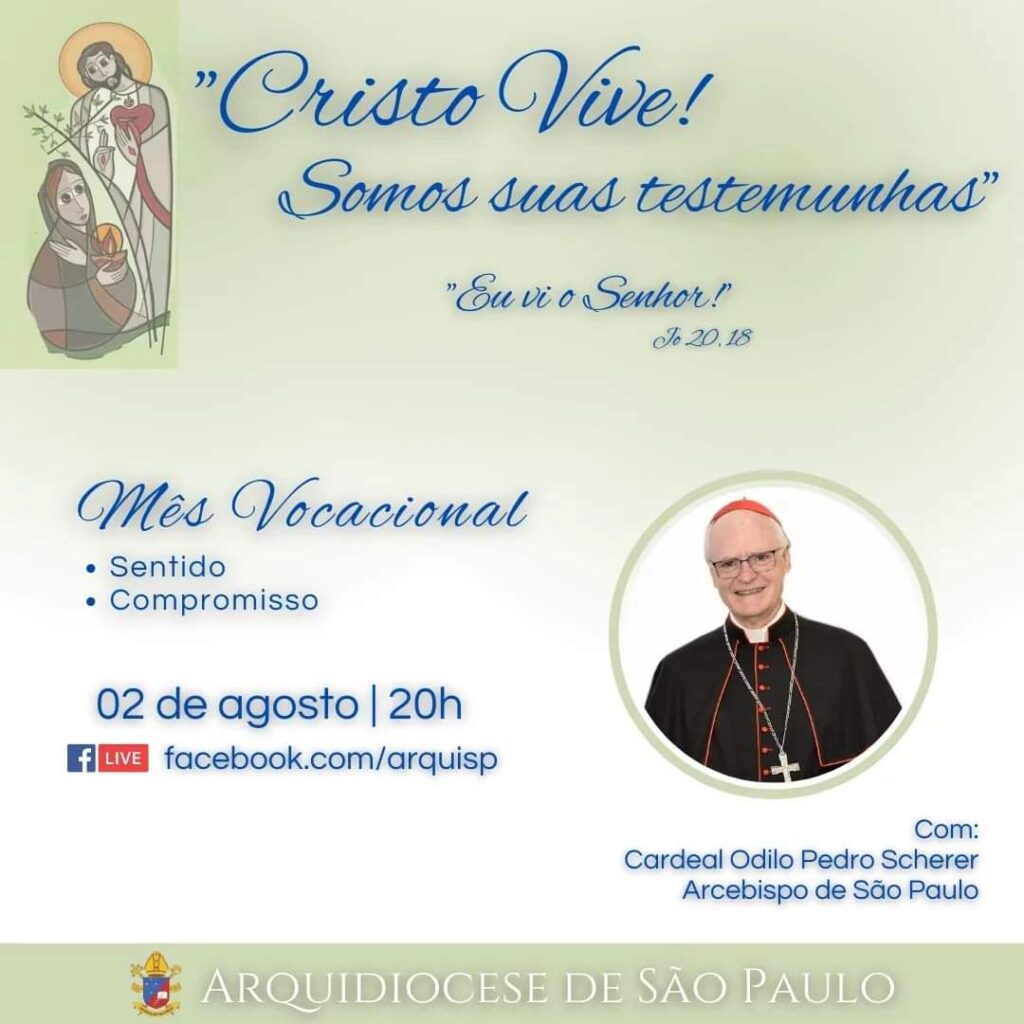 Dom Odilo participará de live na abertura do mês vocacional - Jornal O São Paulo