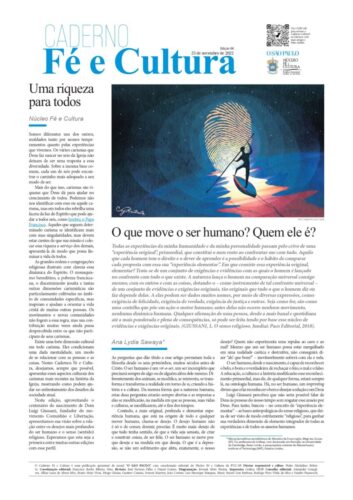Caderno Fé e Cultura — Carismas: riquezas dadas por Deus para ajudar no crescimento humano - Jornal O São Paulo
