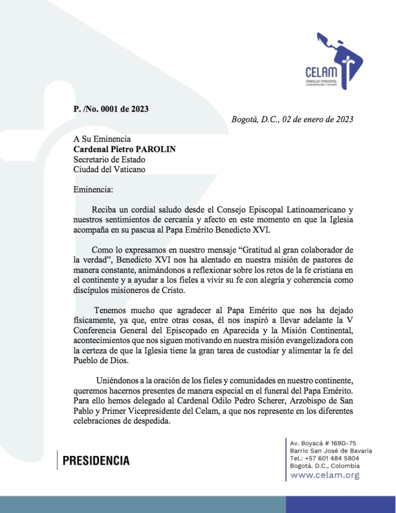 Cardeal Scherer é o enviado do Celam ao funeral do Papa Bento XVI - Jornal O São Paulo