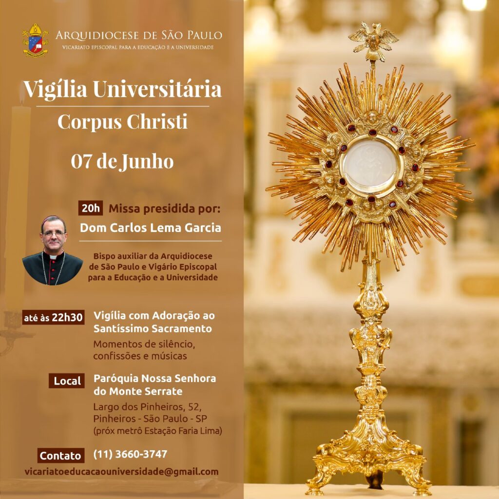 Vicariato para a Educação e a Universidade promove Vigília de Corpus Christi - Jornal O São Paulo