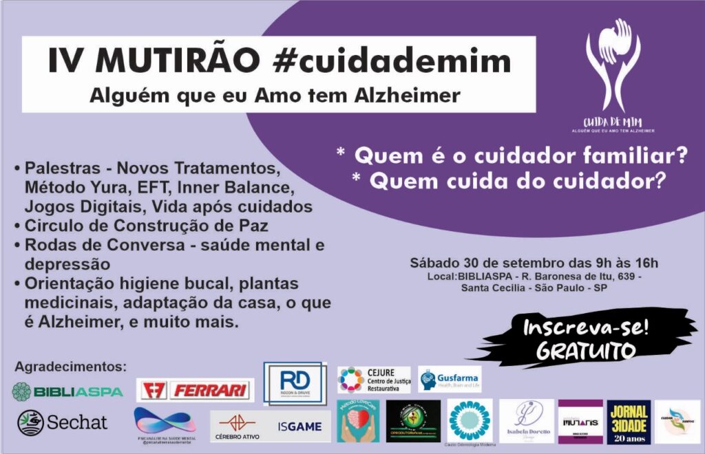 Evento reunirá familiares e cuidadores de pessoas com Alzheimer em 30/09 - Jornal O São Paulo