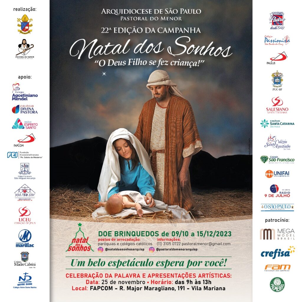 Natal dos Sonhos 2023: doações já podem ser feitas em paróquias e colégios católicos - Jornal O São Paulo