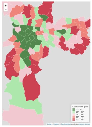 São Paulo: uma cidade desigual em seus 96 distritos