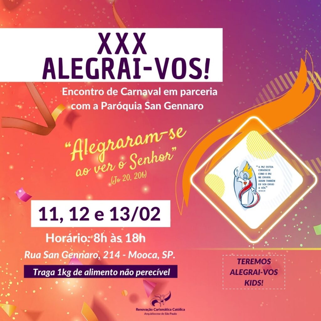 No roteiro de carnaval, há espaço para a diversão saudável e a oração - Jornal O São Paulo