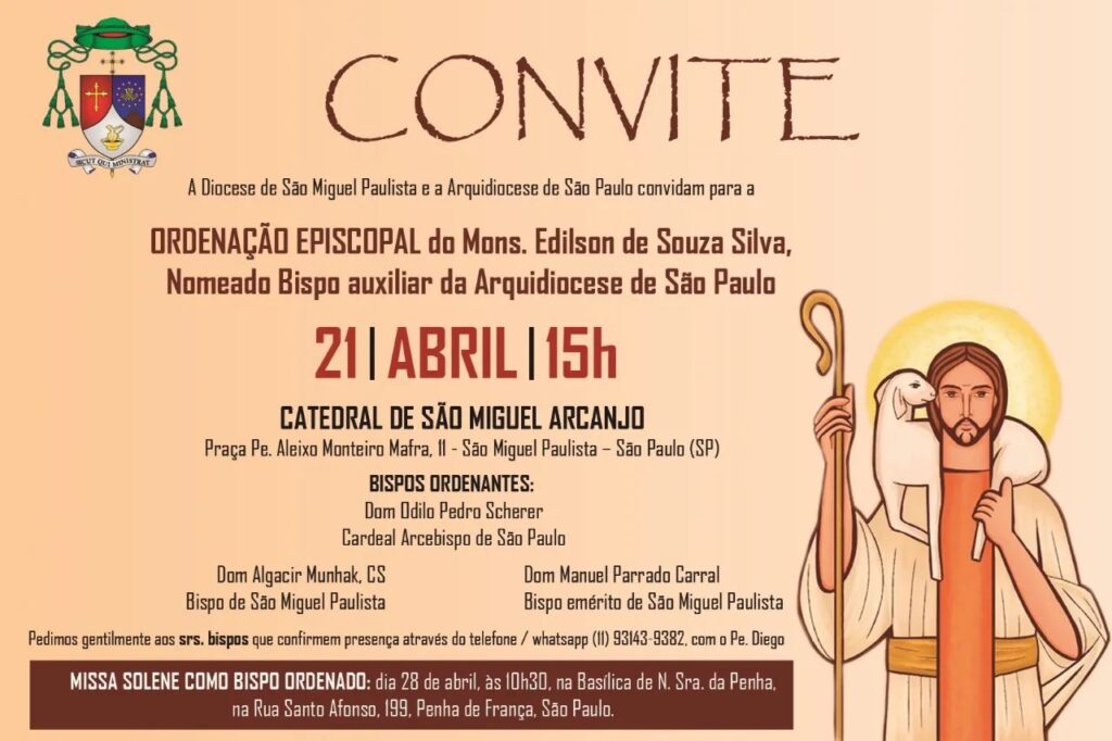 Monsenhor Edilson será ordenado bispo no domingo, 21 - Jornal O São Paulo