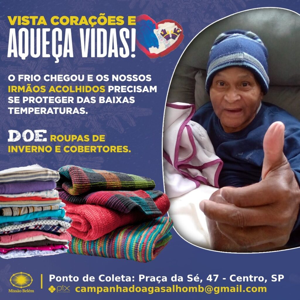 Frio intenso em São Paulo: saiba como colaborar com as instituições católicas que auxiliam os mais vulneráveis