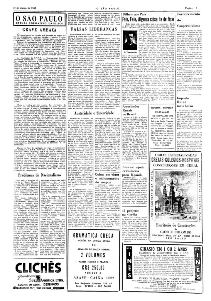 Um jornal preocupado em bem formar os cristãos