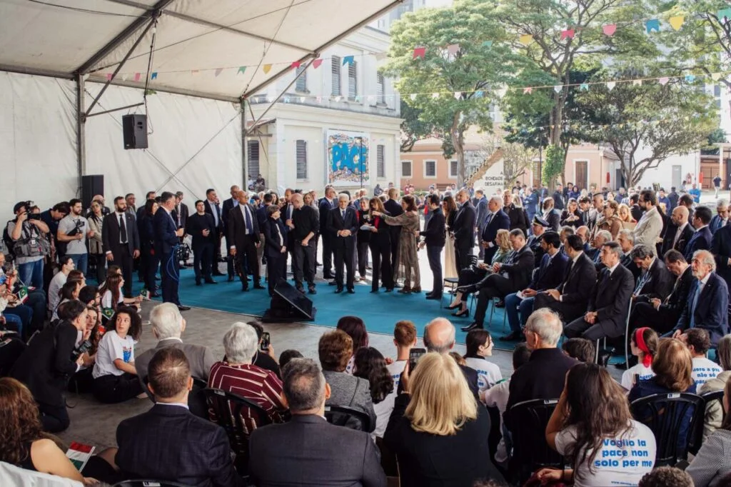 Em São Paulo, presidente da Itália enaltece as ações do Arsenal da Esperança