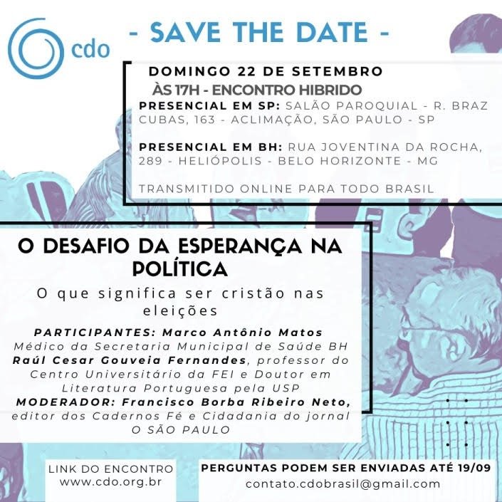 Evento em SP refletirá sobre o papel dos cristãos nas eleições - Jornal O São Paulo