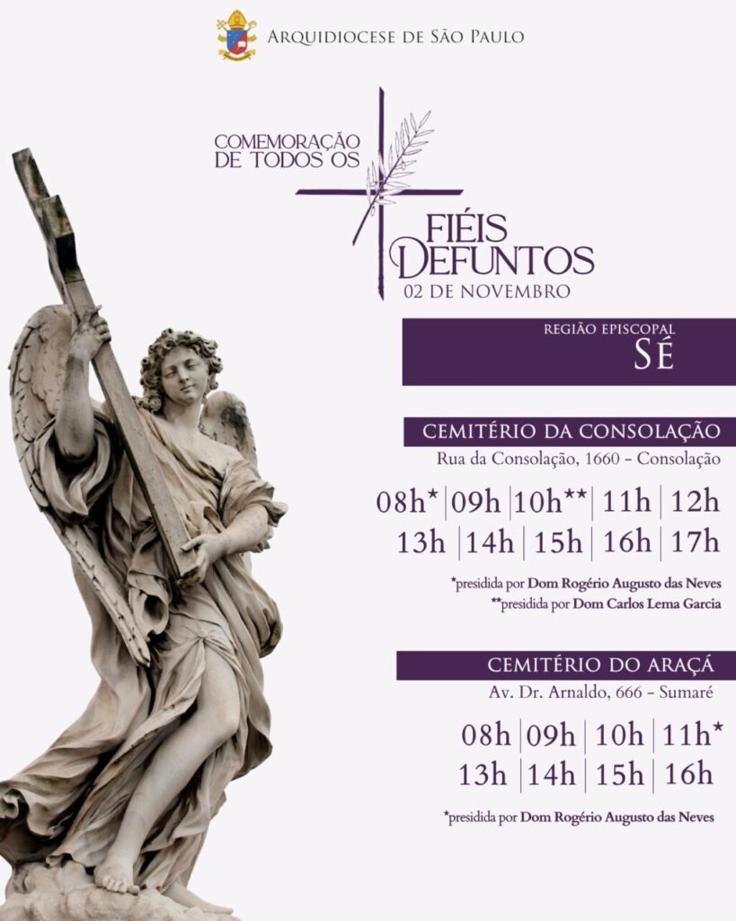 ‘Dia de Finados’: saiba os horários das missas nos cemitérios - Jornal O São Paulo