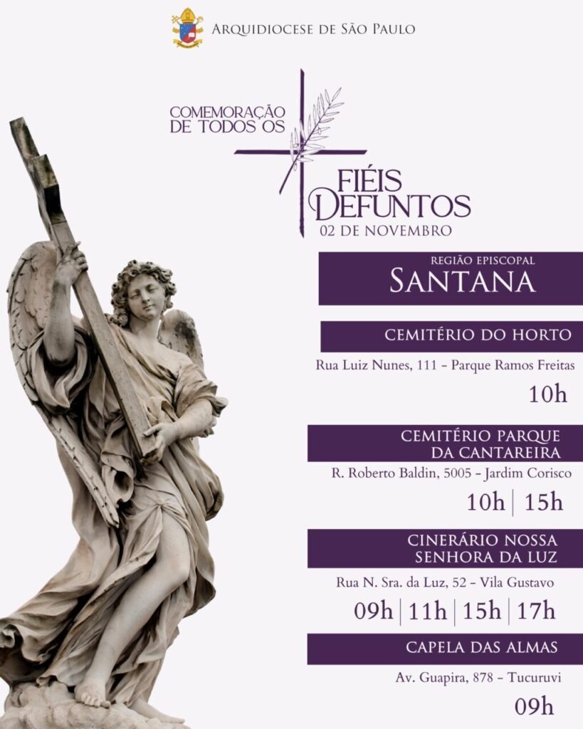 ‘Dia de Finados’: saiba os horários das missas nos cemitérios - Jornal O São Paulo