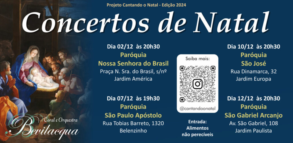 Coral e Orquestra Bevilacqua anuncia concertos de Natal em paróquias de SP - Jornal O São Paulo