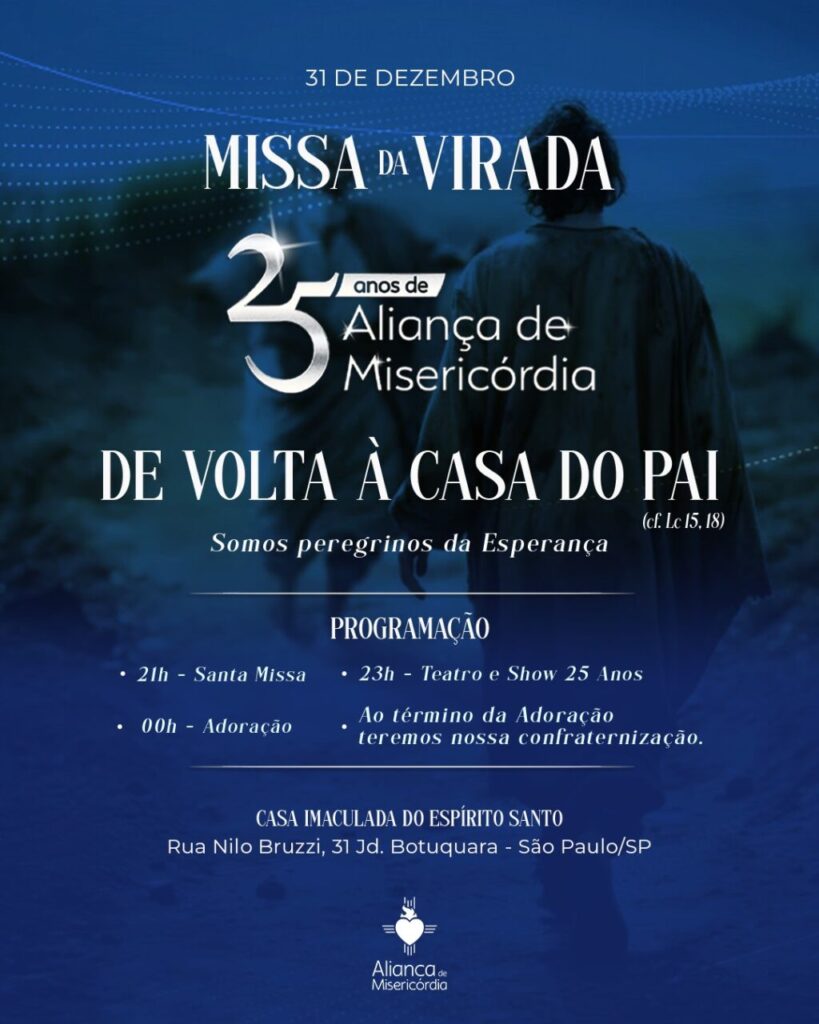 ‘Missa da Virada’ abrirá as comemorações do Jubileu de Prata da Aliança de Misericórdia - Jornal O São Paulo