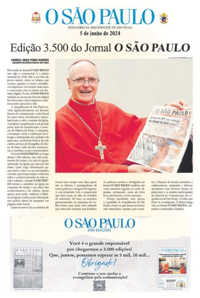 O SÃO PAULO chega ao 70º ano de circulação, com maior presença no universo on-line - Jornal O São Paulo