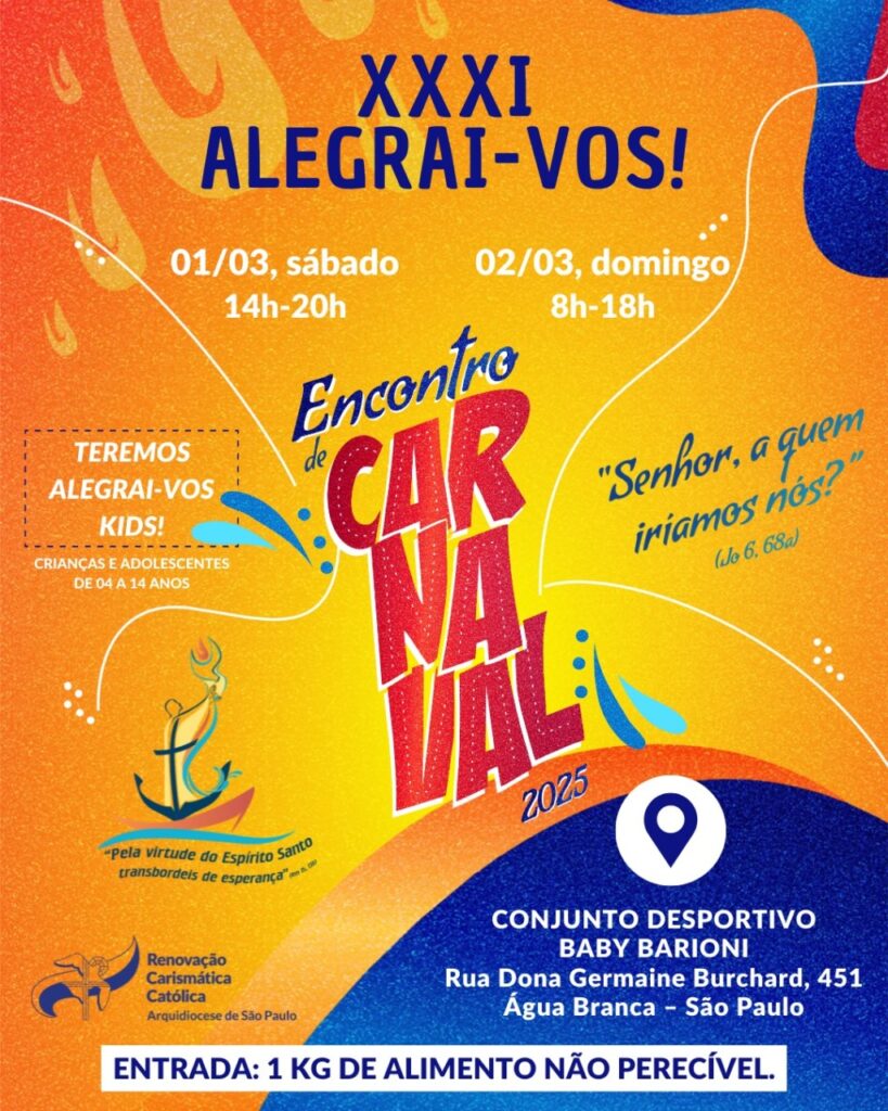 Retiros e eventos de carnaval para quem busca a verdadeira alegria: o encontro com Deus - Jornal O São Paulo