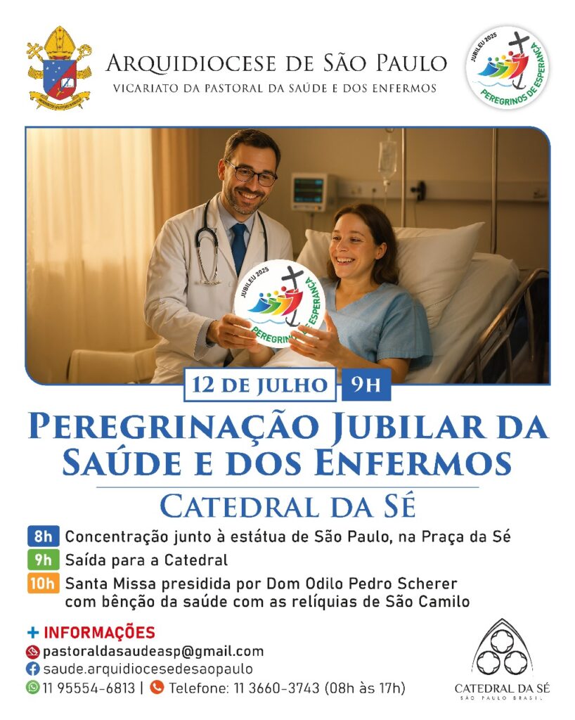 Vicariato para a Pastoral da Saúde e dos Enfermos fará peregrinação jubilar no dia 12 - Jornal O São Paulo