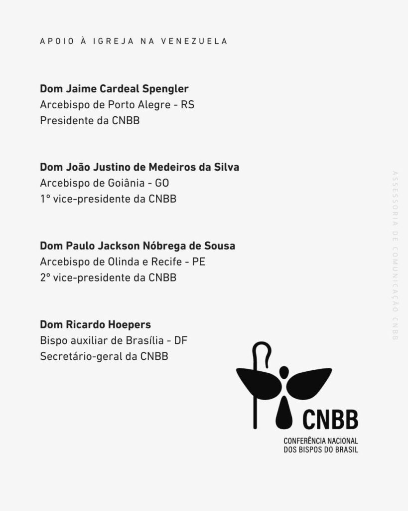 CNBB expressa solidariedade à Igreja na Venezuela e à população - Jornal O São Paulo