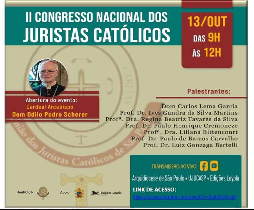 II Congresso Nacional de Juristas Católicos acontecerá no dia 13 - Jornal O São Paulo
