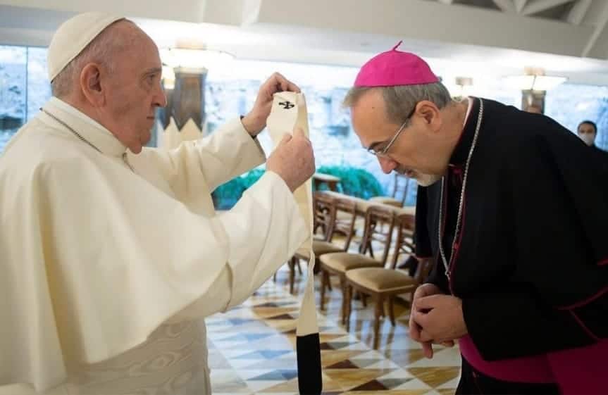 Papa impõe o pálio no novo Patriarca latino de Jerusalém - Jornal O São Paulo