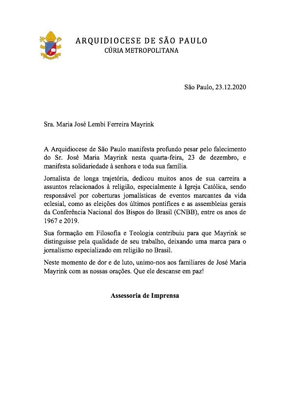 Morre jornalista José Maria Mayrink