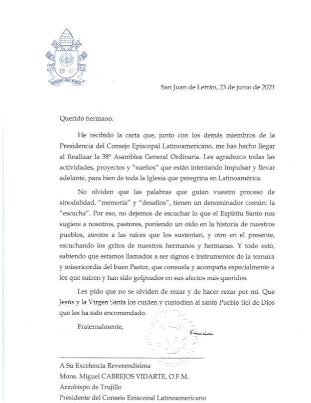 Papa ao Celam: ‘Não deixemos de escutar o que o Espírito Santo nos sugere’ - Jornal O São Paulo