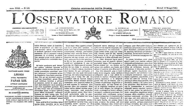 L’Osservatore Romano, o jornal dos papas, festeja 160 anos
