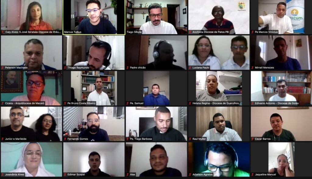 Coordenadores e assessores de 82 dioceses participam de encontro on-line promovido pela Pascom Brasil - Jornal O São Paulo