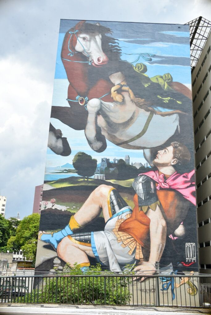 A ‘Conversão de São Paulo’ é retratada em fachada de prédio