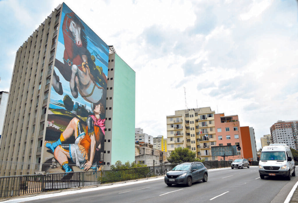 A ‘Conversão de São Paulo’ é retratada em fachada de prédio