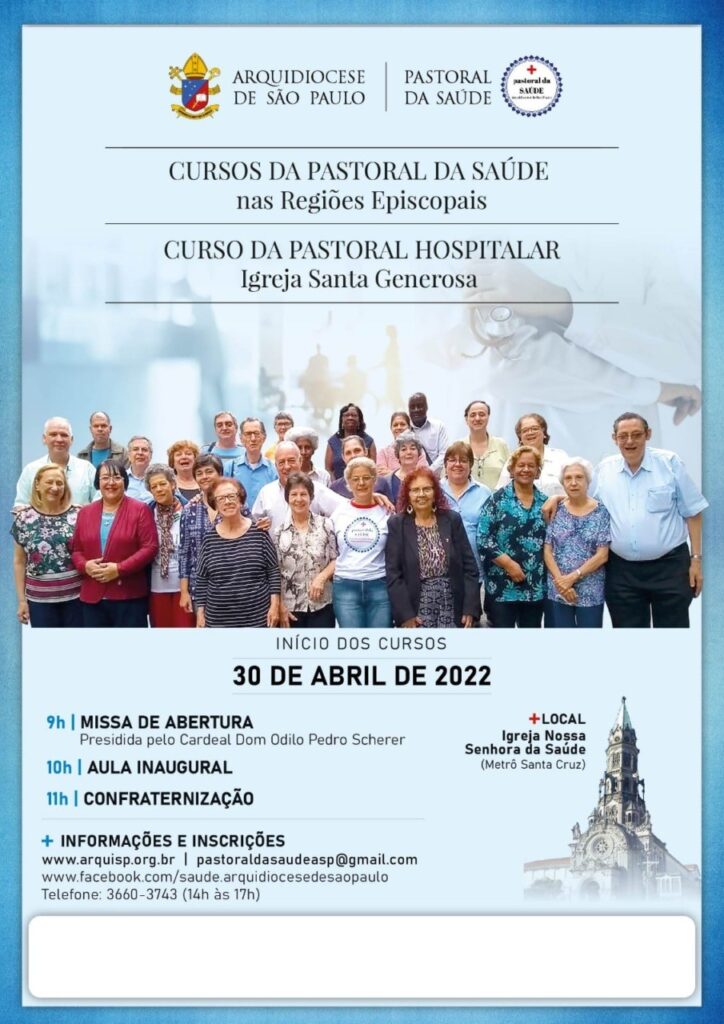 Abertas as inscrições para os cursos da Pastoral da Saúde arquidiocesana - Jornal O São Paulo