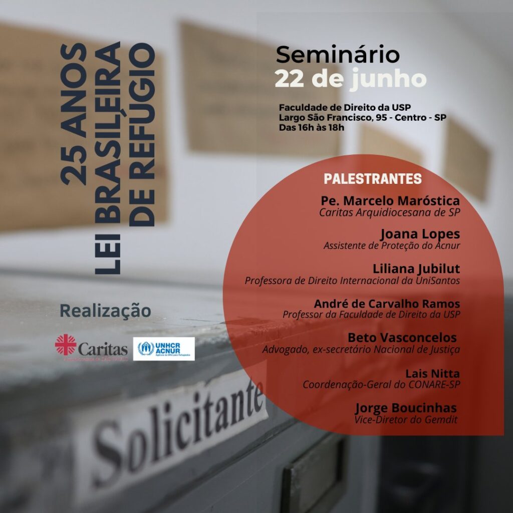 25 anos da Lei Brasileira do Refúgio será recordada em seminário - Jornal O São Paulo
