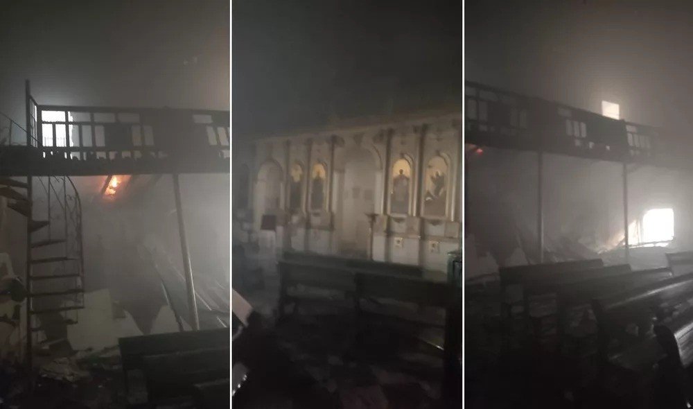 Incêndio atinge prédios e igreja ortodoxa histórica no centro de São Paulo