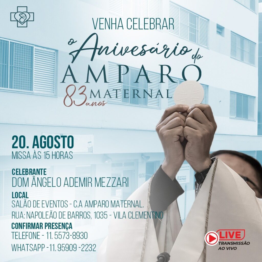 Com missa, Amparo Maternal irá comemorar 83 anos de existência - Jornal O São Paulo