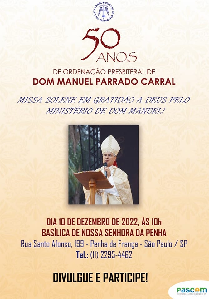 Dom Manuel Parrado Carral festeja 50 anos de sacerdócio - Jornal O São Paulo