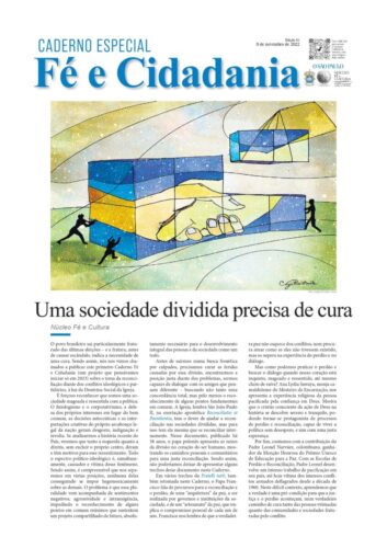 A reconciliação em tempos de conflitos ideológicos e partidários - Jornal O São Paulo