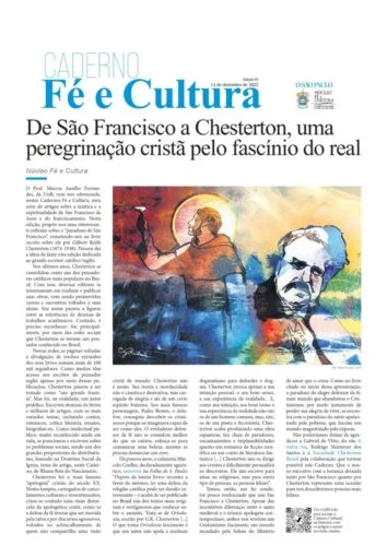 Caderno ‘Fé e Cultura’: Os paradoxos de Chesterton e a defesa do fascínio cristão na atualidade  - Jornal O São Paulo