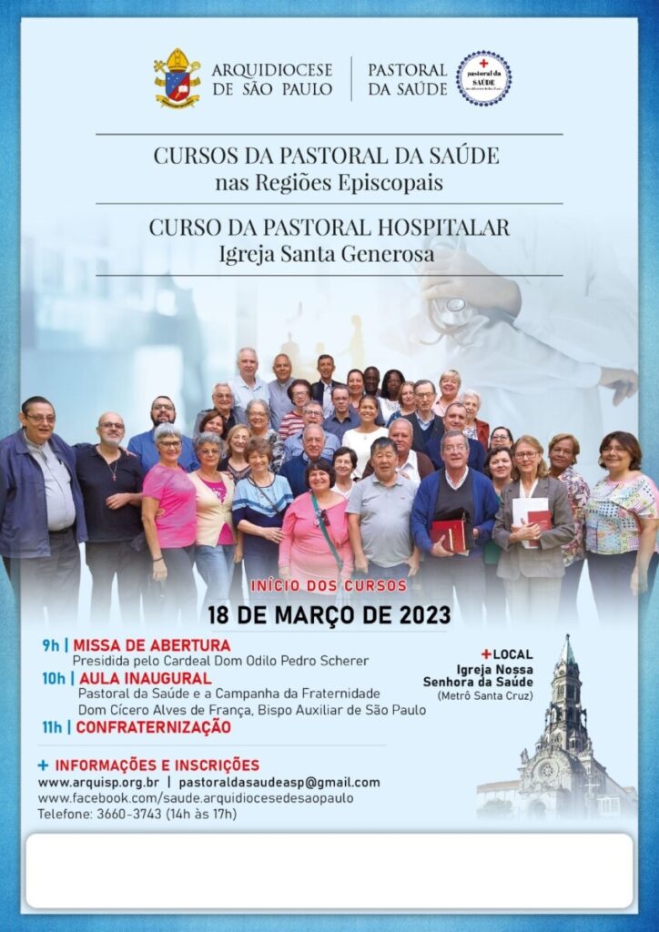 Cursos da Pastoral da Saúde arquidiocesana terão início em março - Jornal O São Paulo