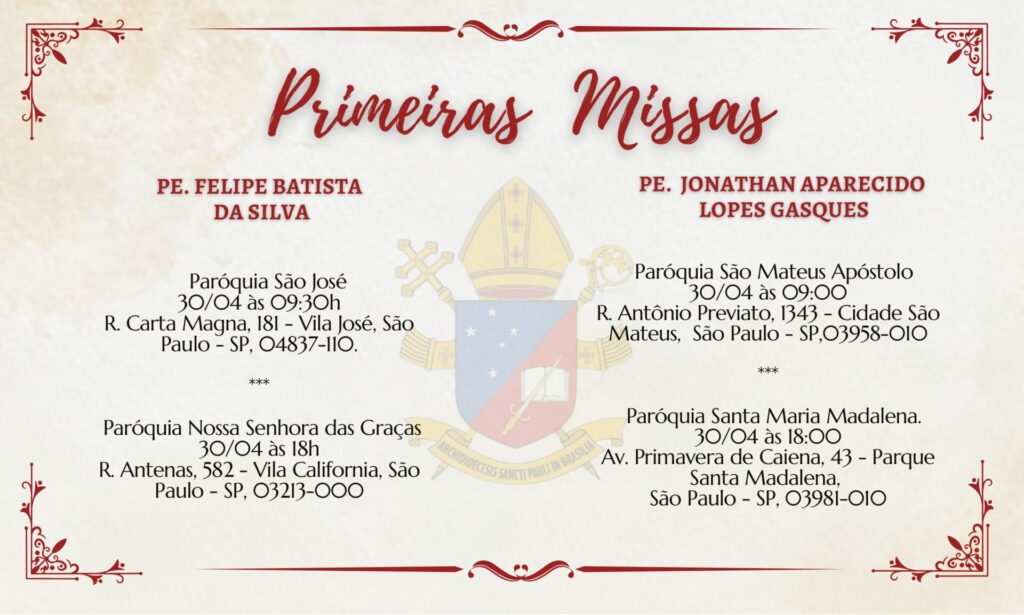 Dom Odilo ordenará dois novos sacerdotes para a Igreja - Jornal O São Paulo