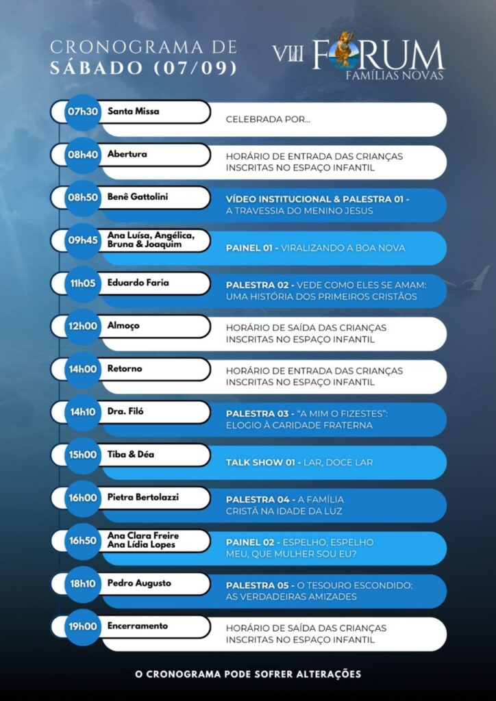 São Paulo recebe o VIII Fórum Famílias Novas neste fim de semana