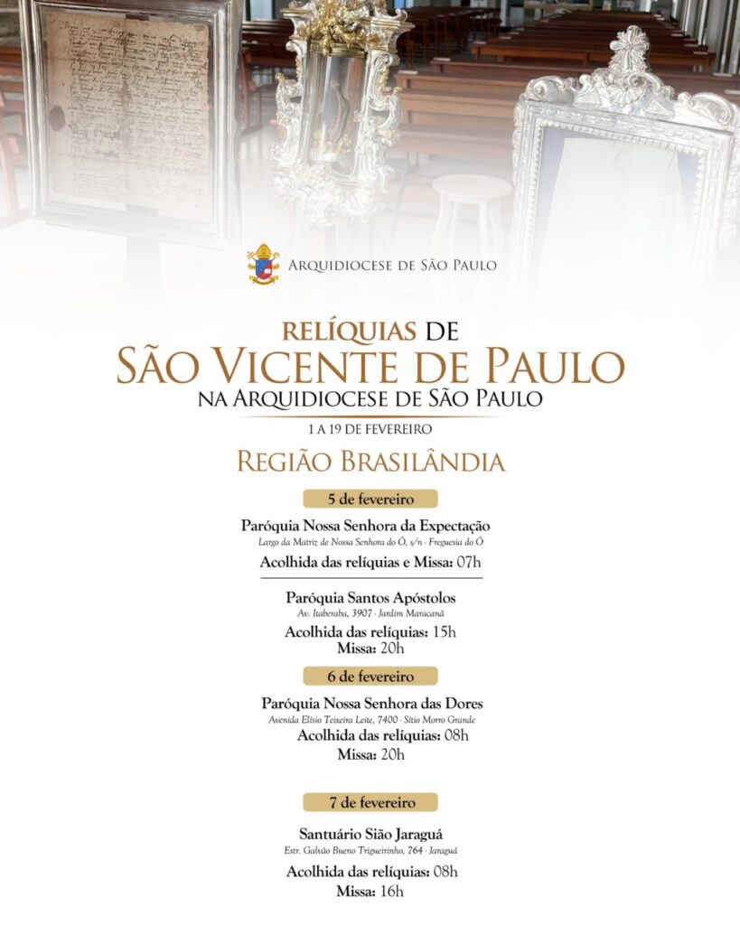 Paróquias na Brasilândia recebem a peregrinação das relíquias de São Vicente de Paulo - Jornal O São Paulo