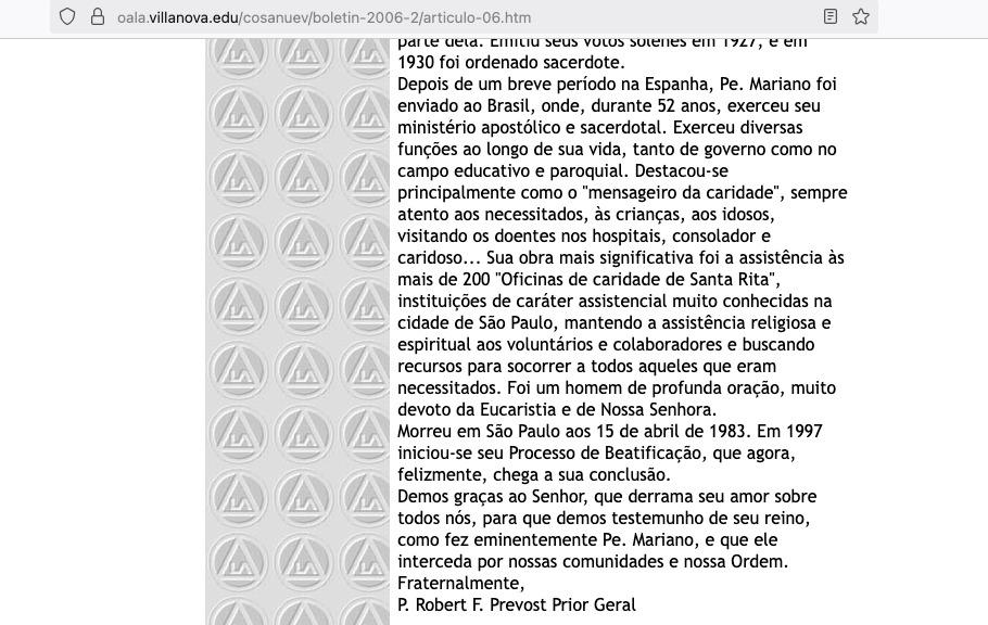 Novo Papa já esteve em São Paulo como Prior Geral dos Agostinianos